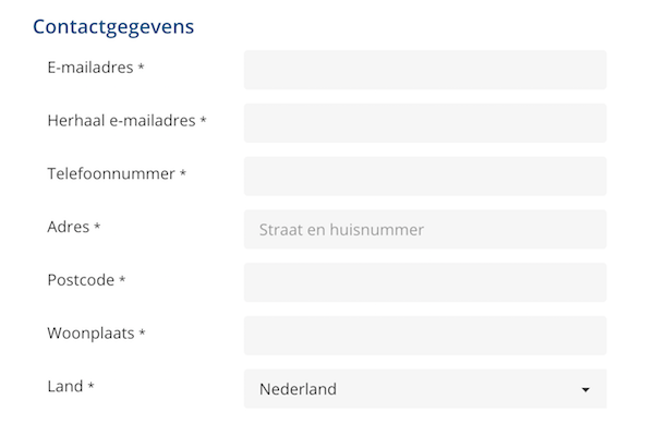 Aanvraagformulier: stap 3